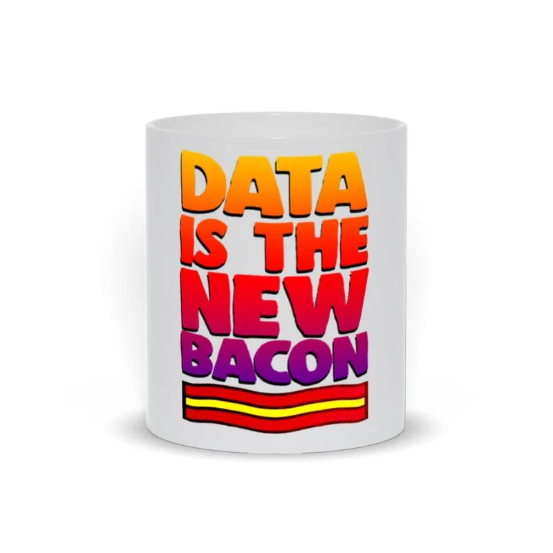 Les données sont la nouvelle tasse de bacon, cadeau de science des données, tasse drôle d’analyste de données, tasse drôle de scientifique de données, tasse de Big Data, cadeau d’analyseur de données