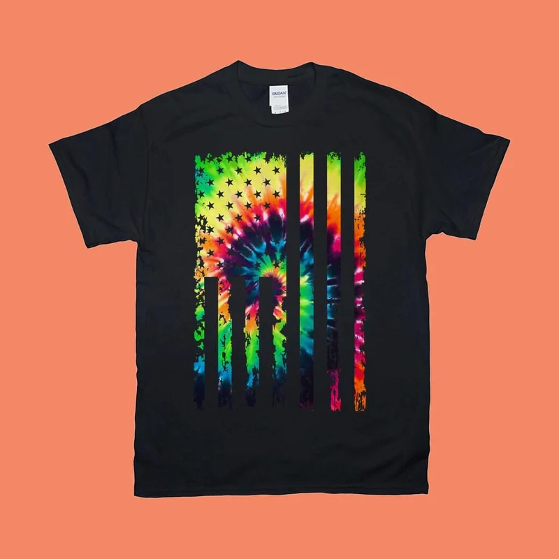 Tie Dye Grunge | T-shirts drapeau américain