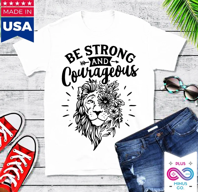 Soyez forts et courageux T-shirts, T-shirt chrétiens, chemise religieuse, chemise Josué 19, T-shirt en vers bibliques, chemise pour femmes chrétiennes