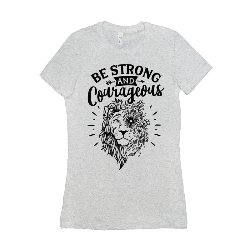 Soyez forts et courageux T-shirts, T-shirt chrétiens, chemise religieuse, chemise Josué 19, T-shirt en vers bibliques, chemise pour femmes chrétiennes