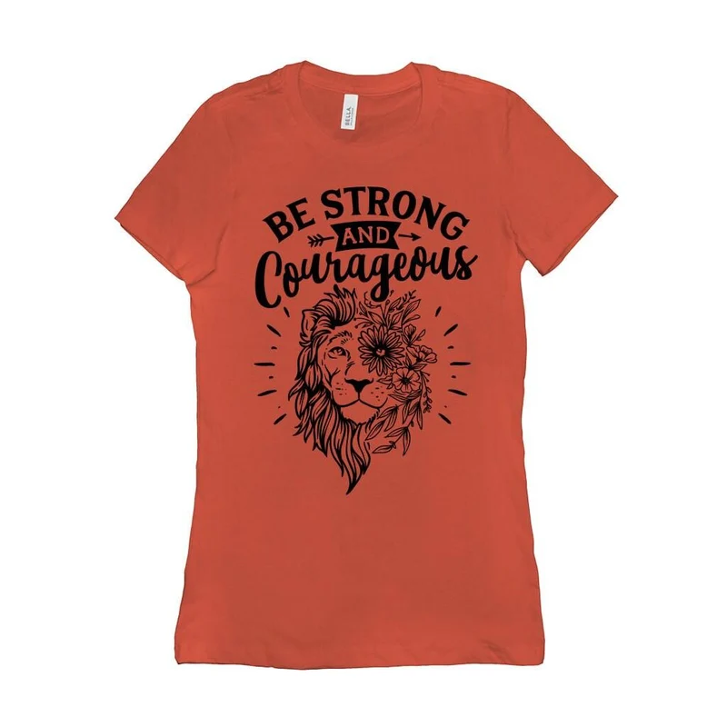 Soyez forts et courageux T-shirts, T-shirt chrétiens, chemise religieuse, chemise Josué 19, T-shirt en vers bibliques, chemise pour femmes chrétiennes
