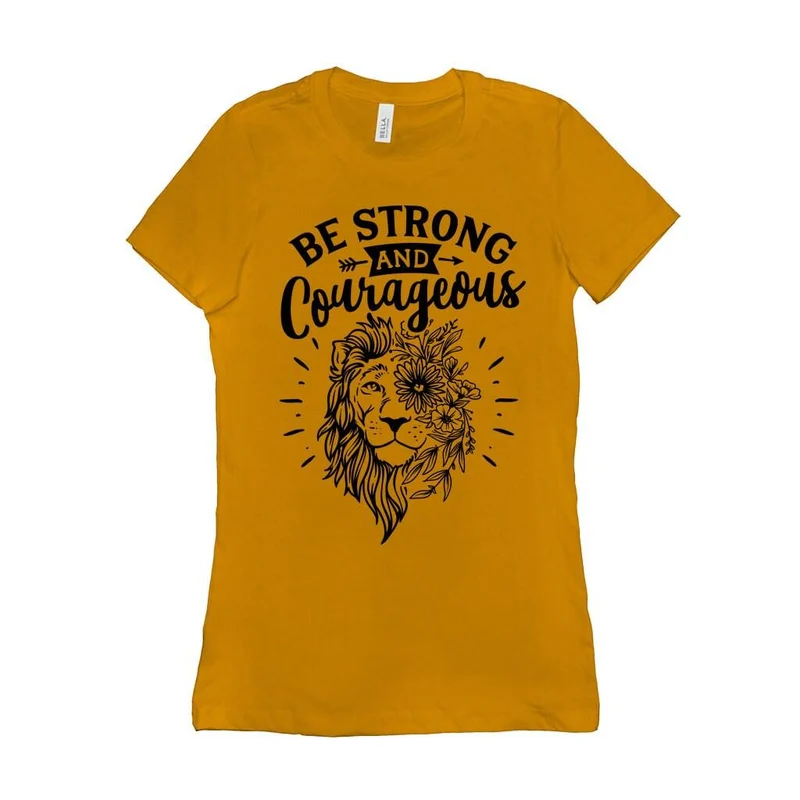 Soyez forts et courageux T-shirts, T-shirt chrétiens, chemise religieuse, chemise Josué 19, T-shirt en vers bibliques, chemise pour femmes chrétiennes