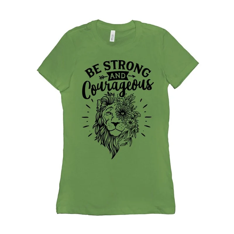 Soyez forts et courageux T-shirts, T-shirt chrétiens, chemise religieuse, chemise Josué 19, T-shirt en vers bibliques, chemise pour femmes chrétiennes