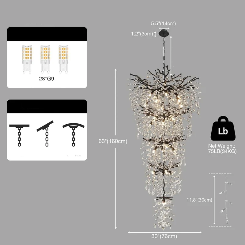 Lustre Pour Salles Reception