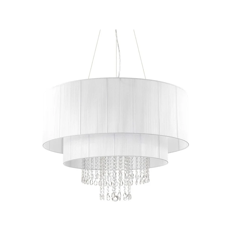 Set Luminaires Blanc et Gouttes Cristal
