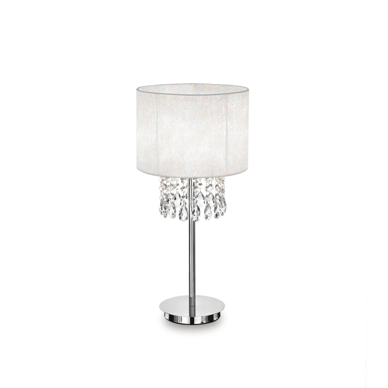 Set Luminaires Blanc et Gouttes Cristal