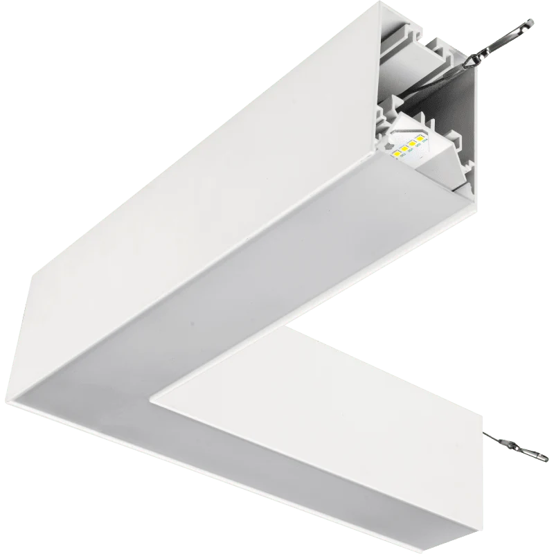 Suspension Luceco Contour en Angle Droit, Standard, 1200 Lumens, 11W