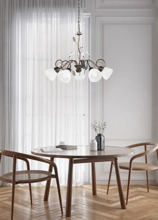 Set Luminaires Vintage Fleurs