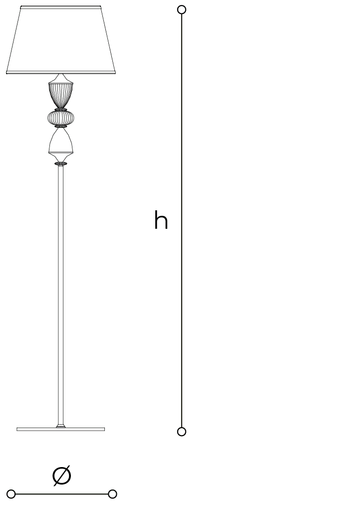 Lampadaire Italien Designer