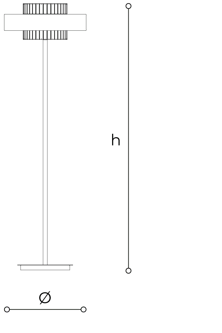 Lampadaire Salon Chrome et Cristal