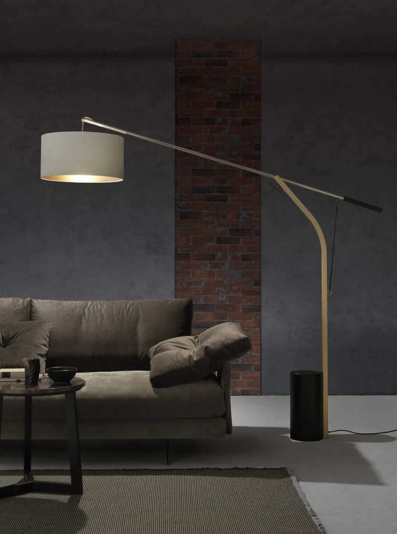 Lampadaire Dore et Noir