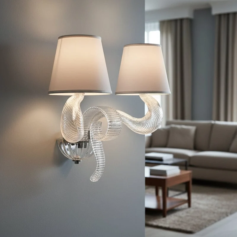 Lampe murale chandeliers et cristal