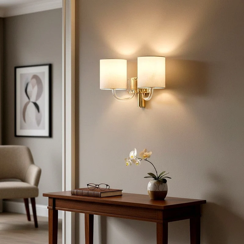 Lampe murale italienne doree
