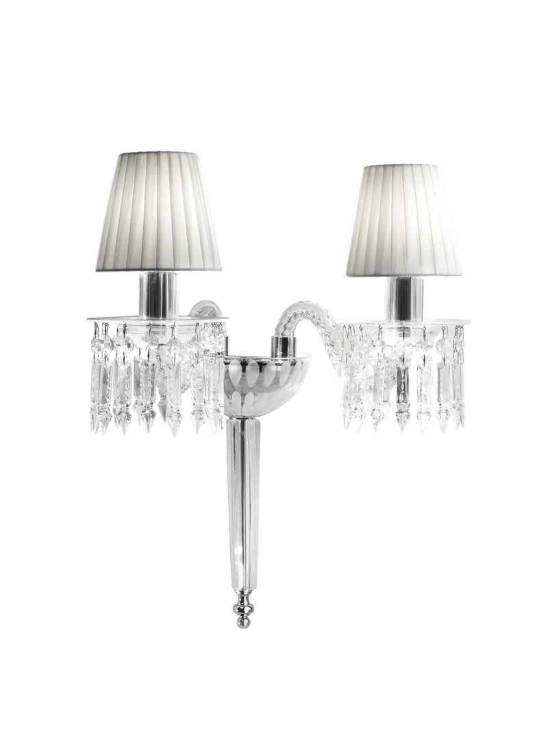 Double luminaire mural chandelier en cristal