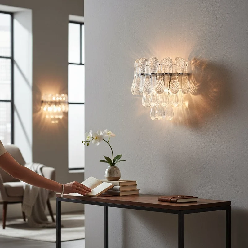 Luminaire mural italien cristal