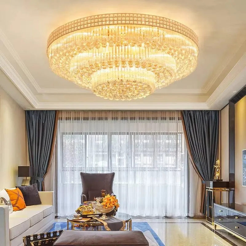 Grand Plafonnier en Cristal LED