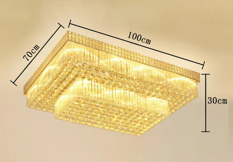 Grand Plafonnier en Cristal LED