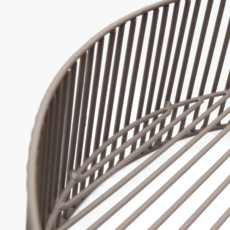 Serax Basket Turn Grey Metal Sculptures