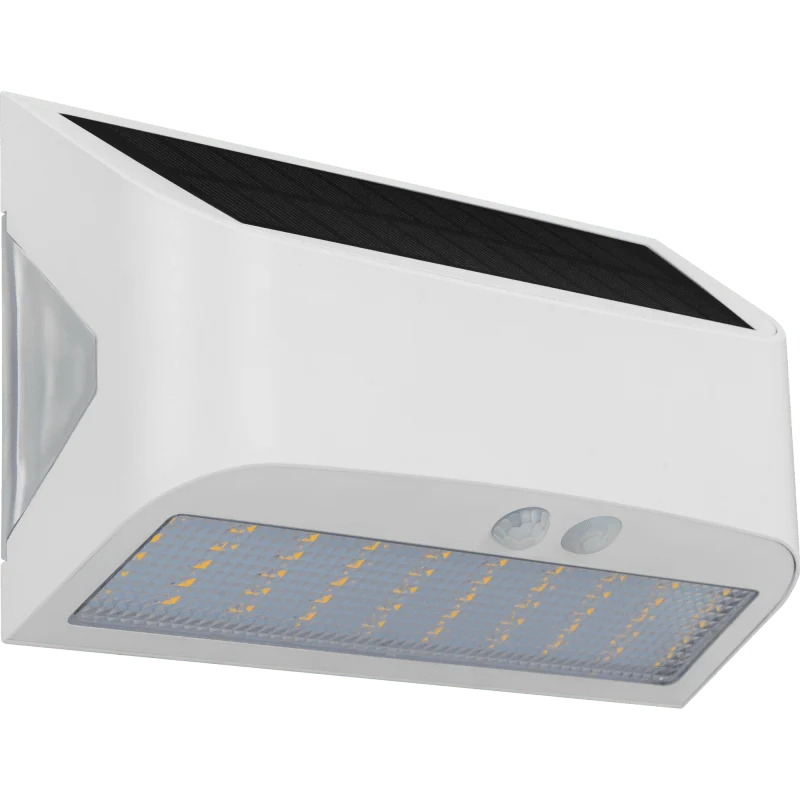 Applique solaire Luceco Prysm Blanche, Solaire + Détecteur, 600 Lumens, 6W