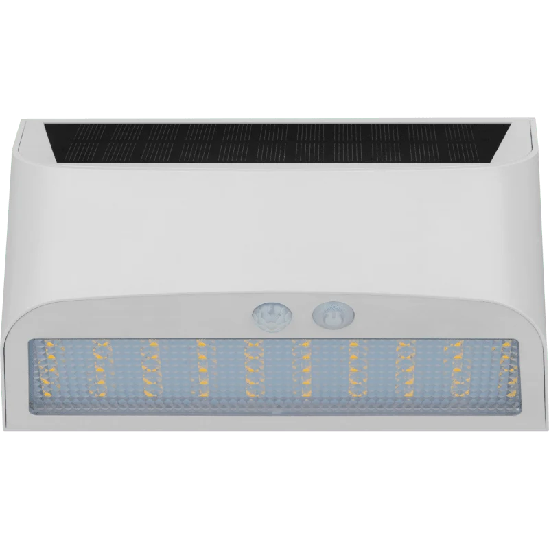 Applique solaire Luceco Prysm Blanche, Solaire + Détecteur, 600 Lumens, 6W