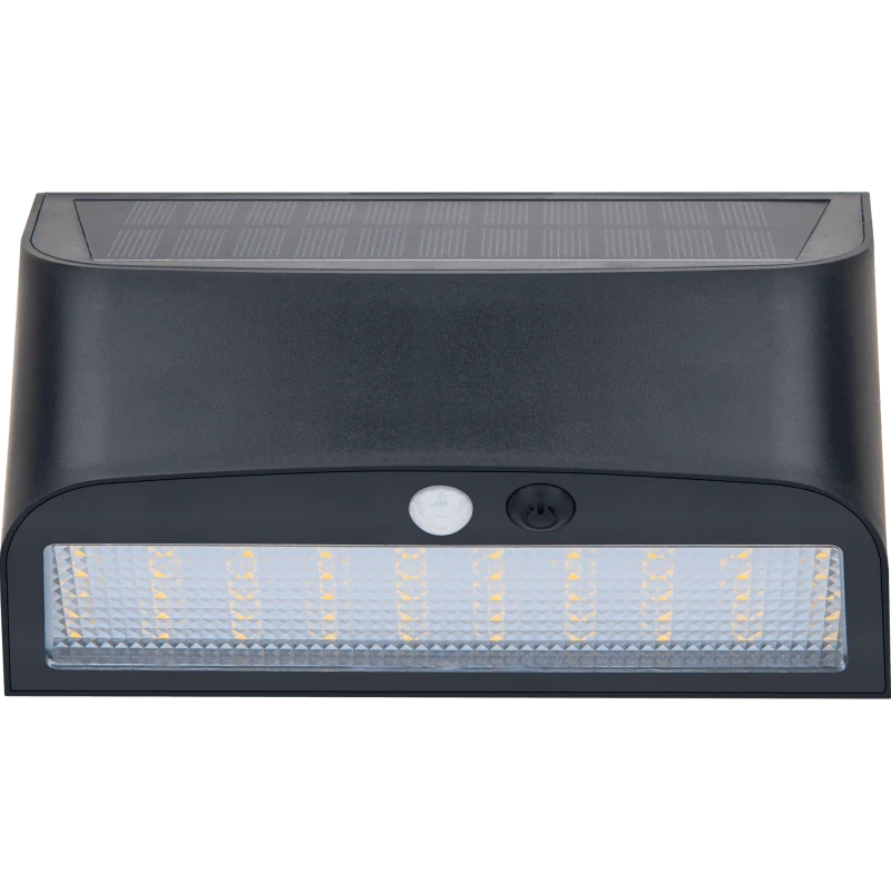Applique solaire Luceco Prysm Noire, Solaire + Détecteur, 600 Lumens, 6W