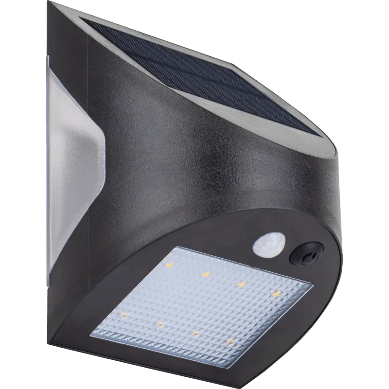 Applique solaire Luceco Prysm Noire, Solaire + Détecteur, 300 Lumens, 3W