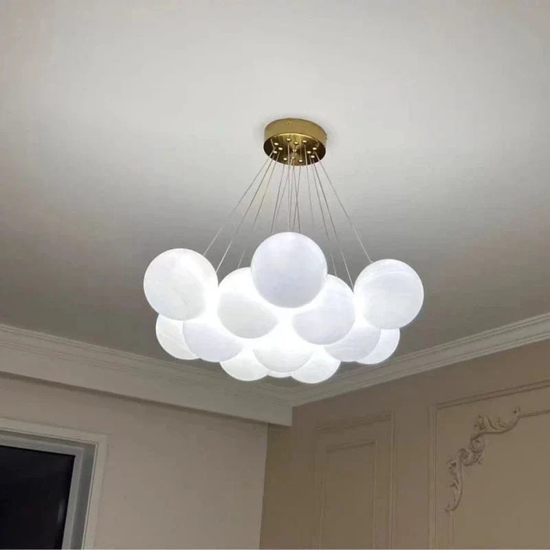 Suspension Boules Blanches