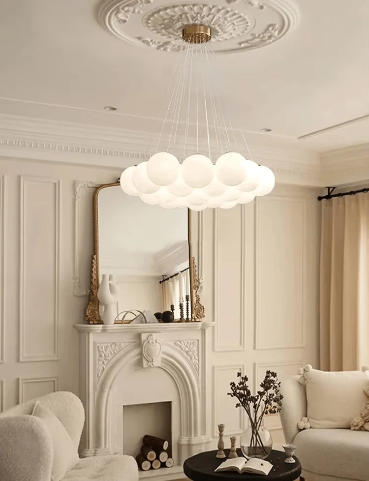 Suspension Boules Blanches