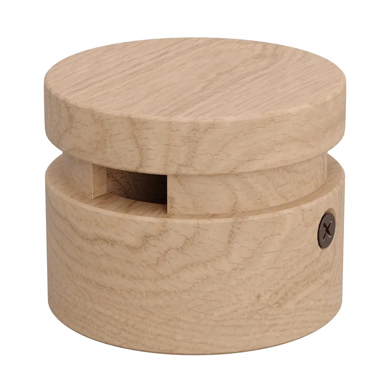 Creative Cables Filé Wooden Terminal for String Light Cord - Neutral