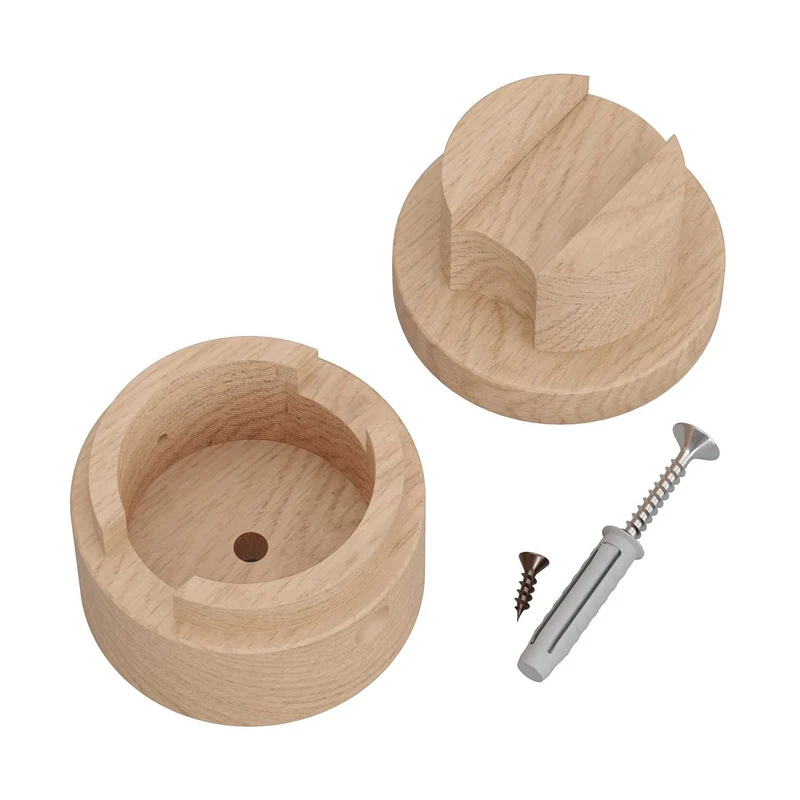 Creative Cables Filé Wooden Terminal for String Light Cord - Neutral