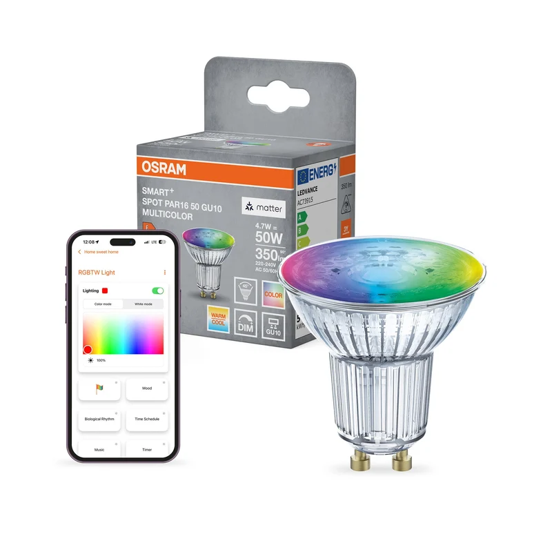 OSRAM Matter SMART+ LED Lampe Spot RGBW multicolore (ex 32W) 5W / 2700-6500K GU10