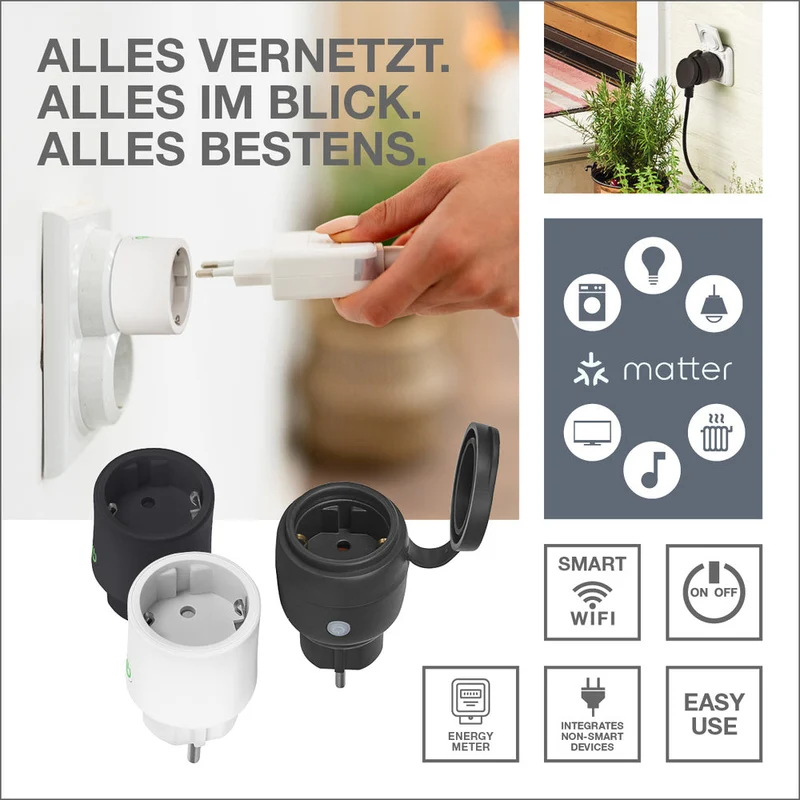 OSRAM Matter SMART+ Prise intelligente intérieure, blanche