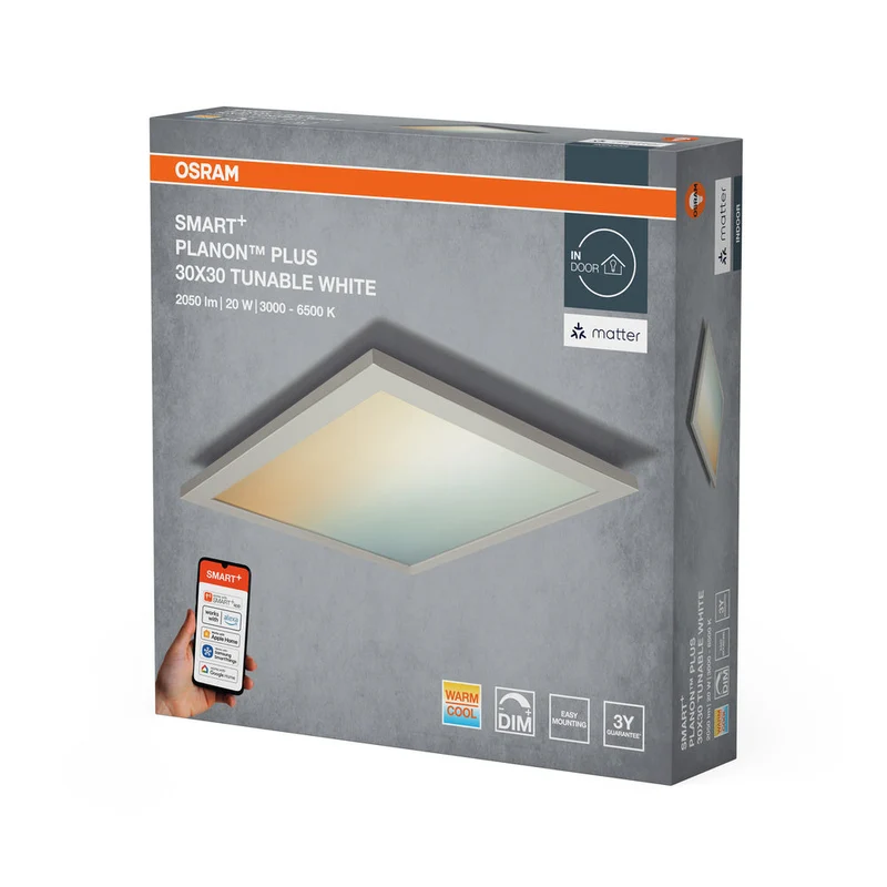 OSRAM Matter SMART+ PLANON PLUS panneau LED réglable blanc 300X300