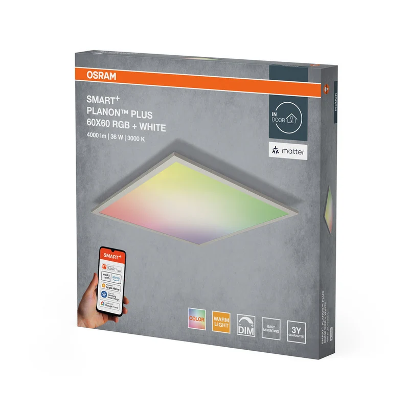 OSRAM Matter SMART+ PLANON PLUS panneau LED multicolore 600X600