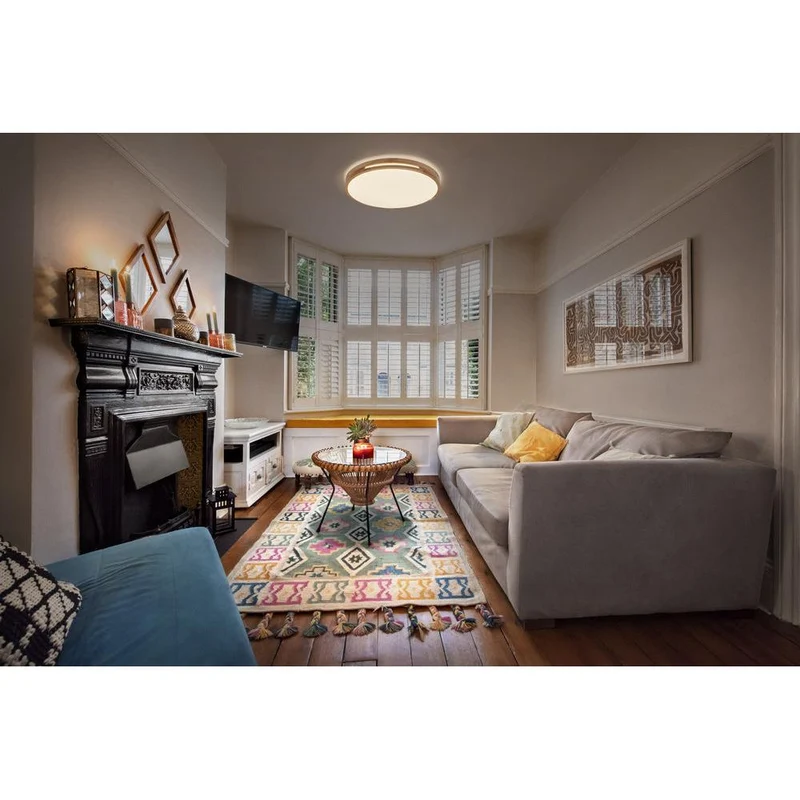OSRAM ORBIS Woodburry plafonnier dimmable Click-DIM 24W 390mm bois