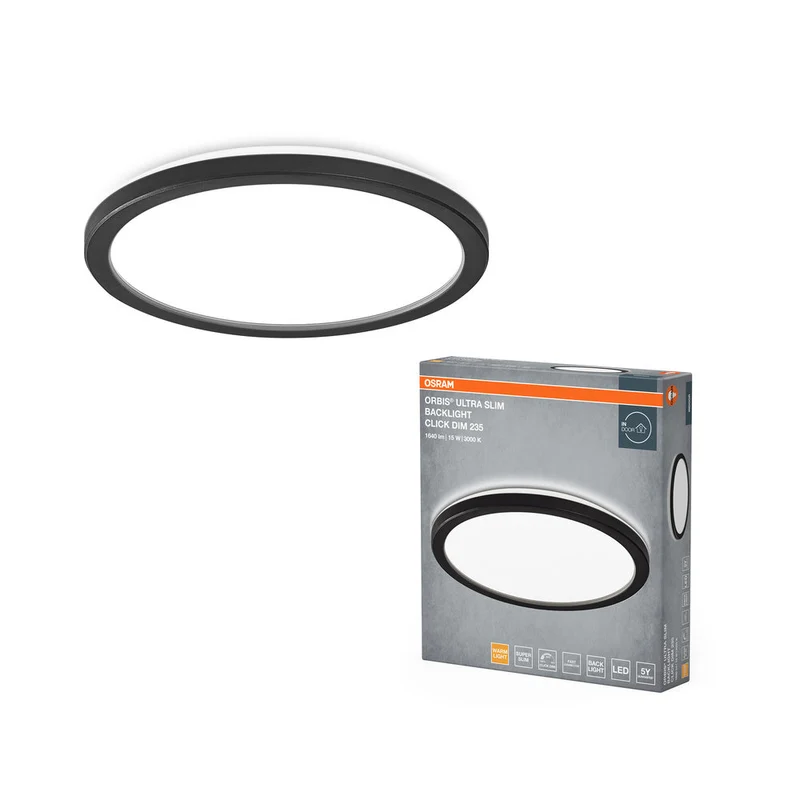 OSRAM ORBIS ClickDim Plafonnier 235mm, dimmable, noir