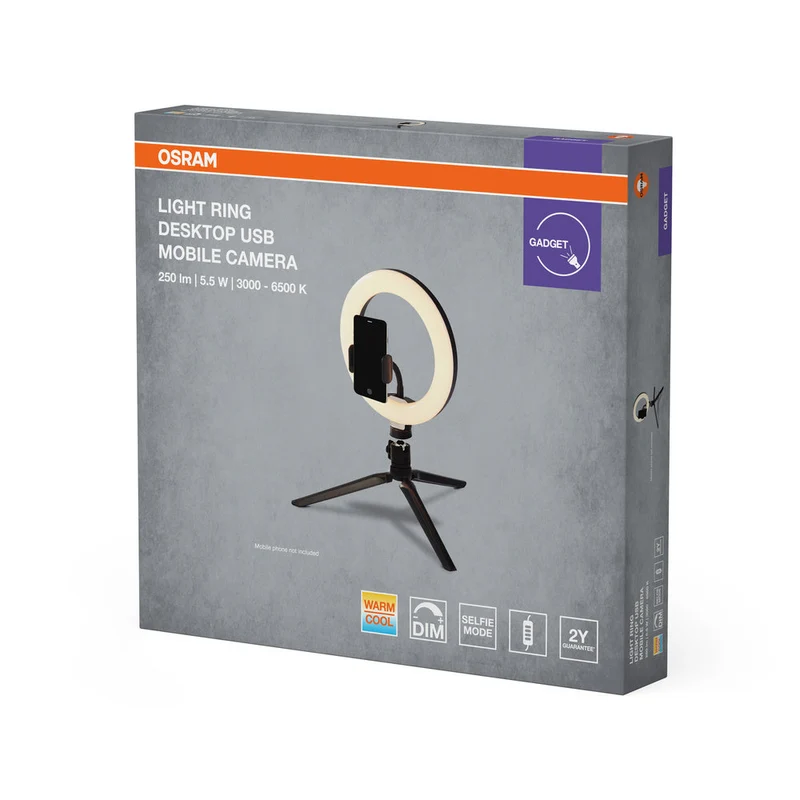 OSRAM Anneau lumineux LED mobile Bluetooth dimmable pour caméra