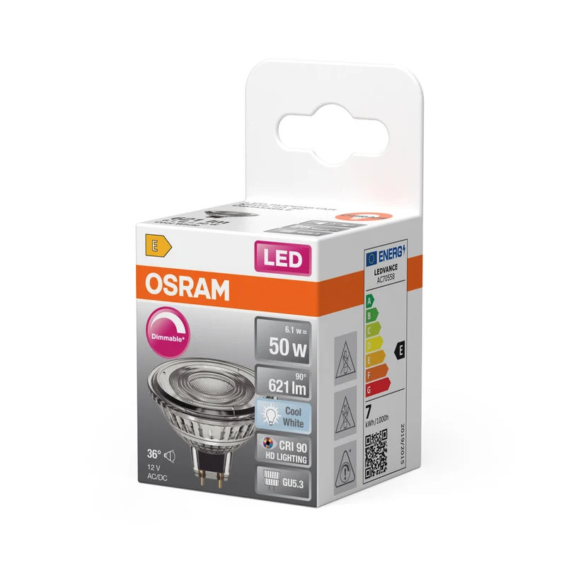 OSRAM LED Lampe LED SUPERSTAR MR16 12 V 6.8W 940 GU5.3, 621 lm, 4000 K, blanc froid