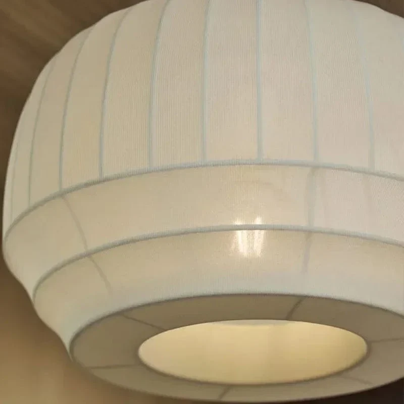 Lampe Suspendue Minimaliste en Tissu Wabi Sabi – Lustre LED pour Salon, Chambre et Hôtel