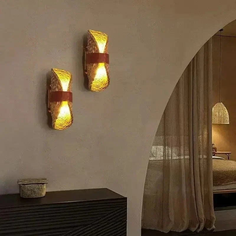 Applique Murale en Rotin LED