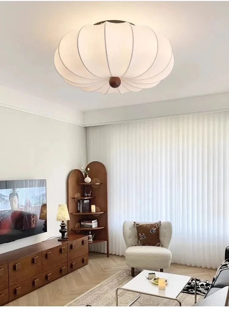 Plafonnier Blanc Nordique pour Salon