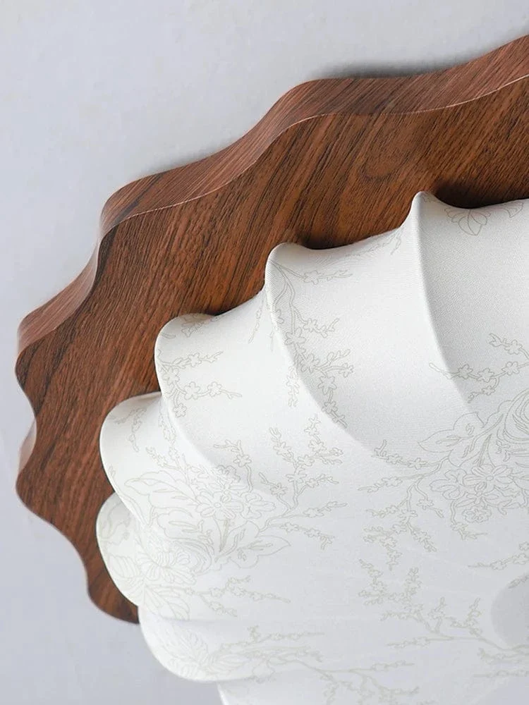 Plafonnier en Bois Rétro Japonais