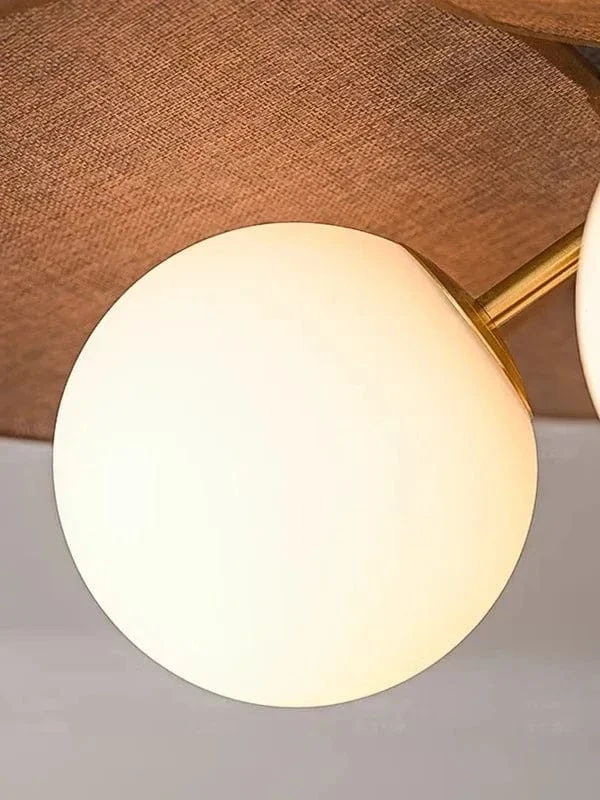Plafonnier feuilles bois scandinave