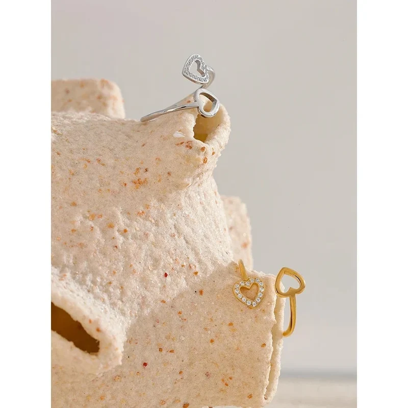 Bague Femme Yhpup – Style Géométrique en Acier Inoxydable et Zircon