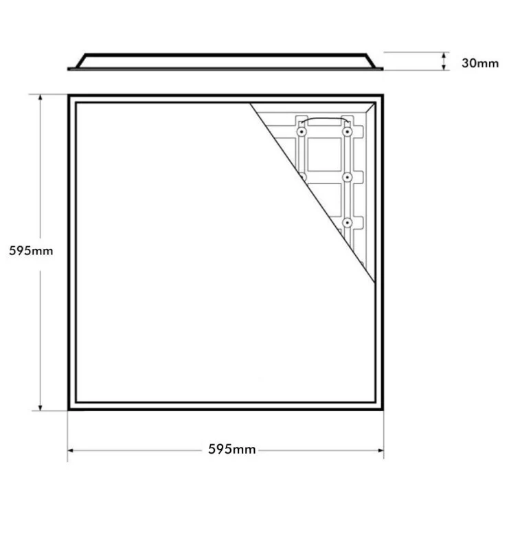 PACK 10 Dalles LED 60x60 SLIM 40W - Philips Driver - Cadre Blanc