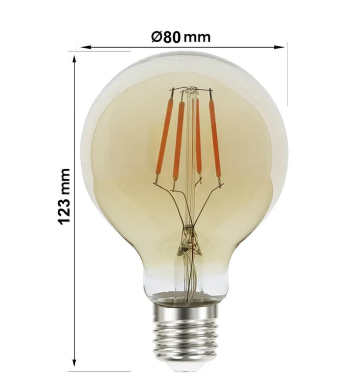 Ampoule G80 E27 6W - Dimmable