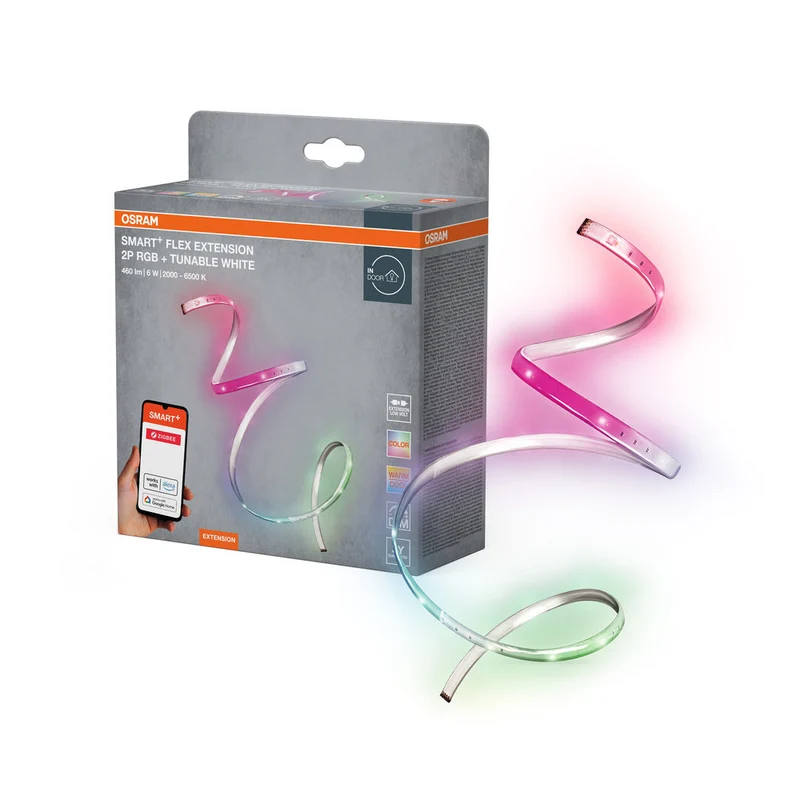 OSRAM Smart+ LED bande extension, ZigBee, (2000K - 6500K), contrôle des couleurs, longueur 2x60cm, kit d'extension