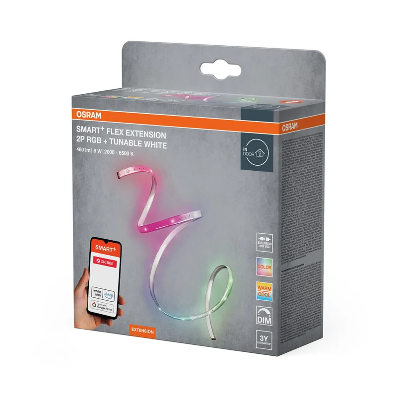 OSRAM Smart+ LED bande extension, ZigBee, (2000K - 6500K), contrôle des couleurs, longueur 2x60cm, kit d'extension