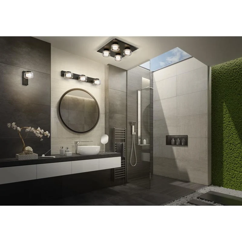 OSRAM ORBIS Flamme Plafonnier de salle de bain 22W Click CCT IP44 noir