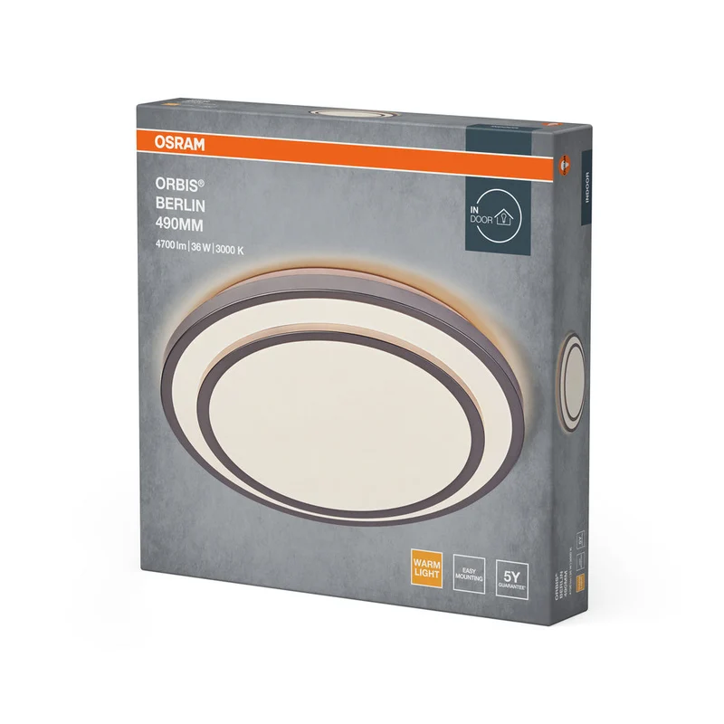 OSRAM ORBIS BERLIN Plafonnier, argent, 36W, 4150lm